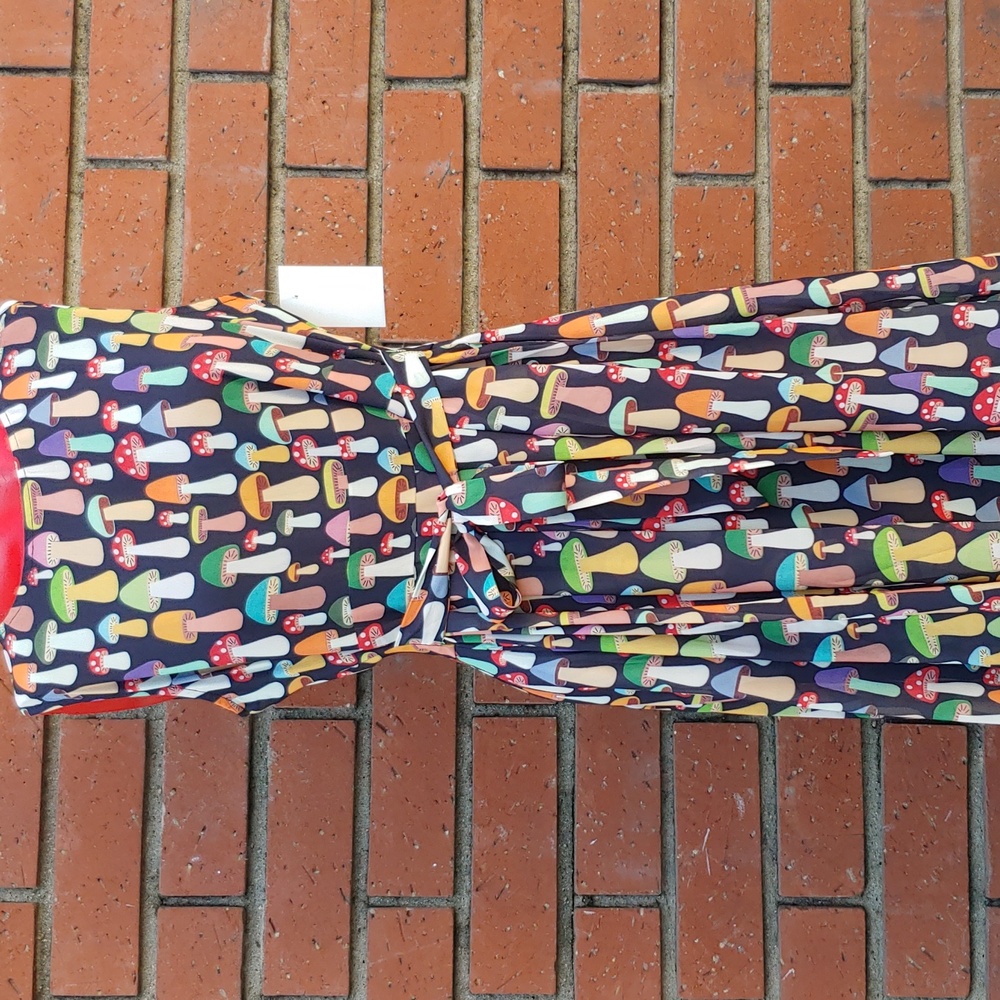 🍄 Mushroom Dress by L.A. Soul in Women's size XL Black / Multi NWT